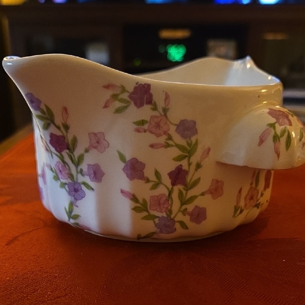 Double-Handled Floral Design Gravy Boat By W.S. George Bolero